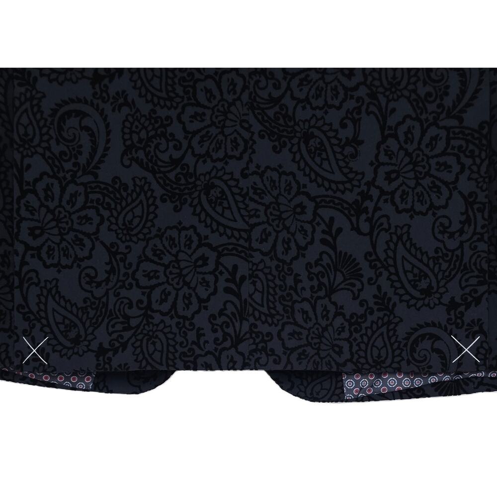 Society Of Threads Mens Modern Fit Sport Coat Small Black Flocked Paisley NWT - Picture 6 of 7